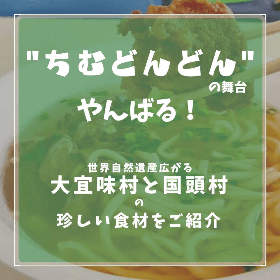 「ちむどんどん」の舞台やんばる！世界自然遺産広がる大宜味村と国頭村の珍しい食材をご紹介